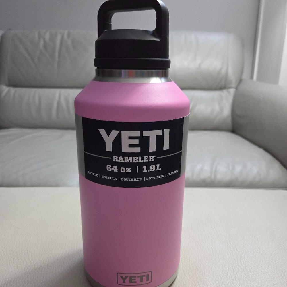 YETI Rambler with Chug Cap 64oz 1.9L - Limited Edition Color Power Pink